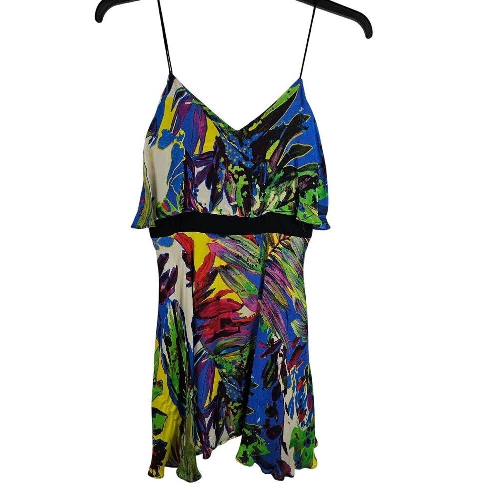 Milly Women's 4‎ Rainbow Abstract Strappy Short Summer Party Club Festival Dress - Picture 3 of 11